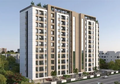Modern Tower Facade & Landscaping
